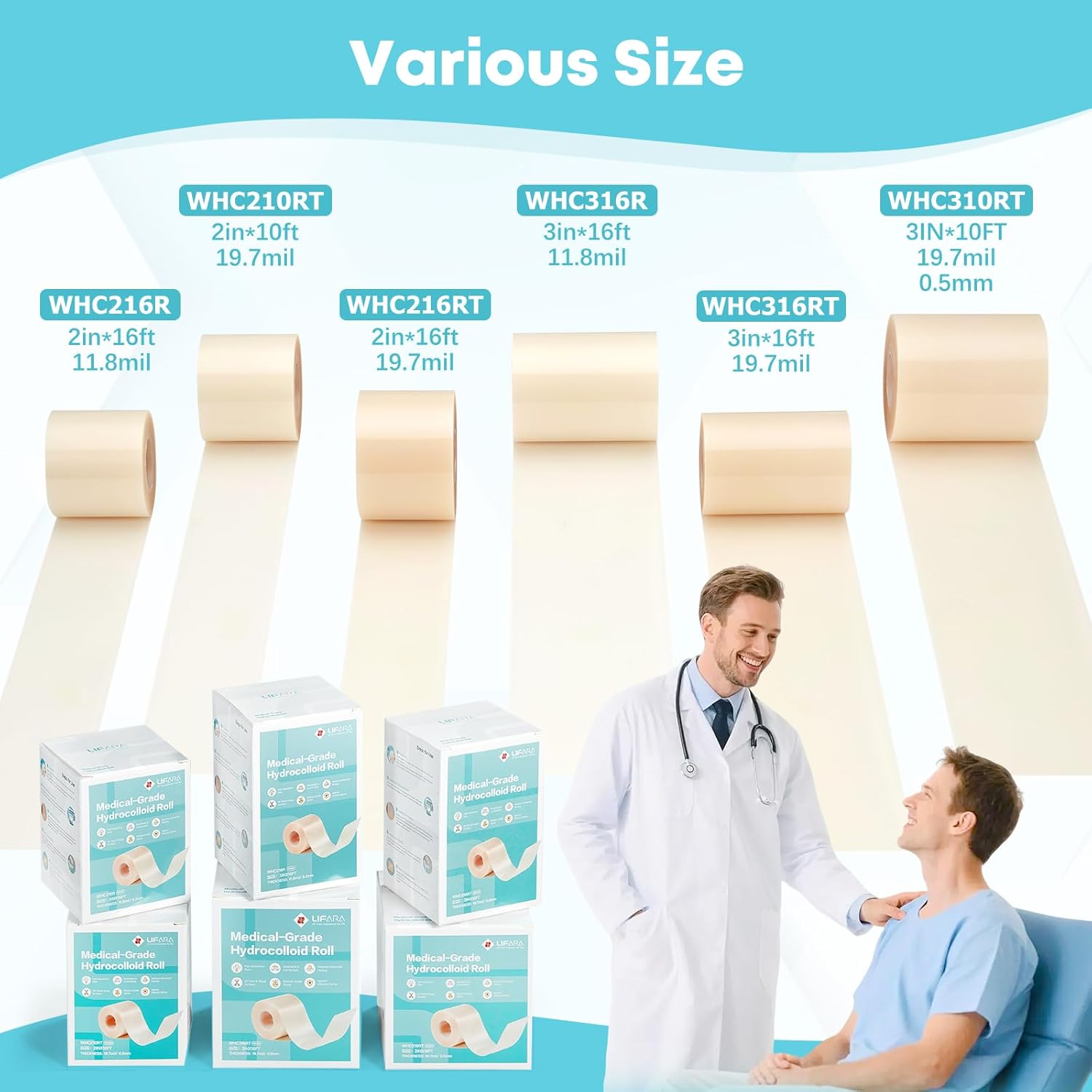 LIFARA Custom Hydrocolloid Bandage Roll™